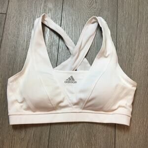 Adidas Medium Support Bra Padded Active Bra Climacool Women Medium White